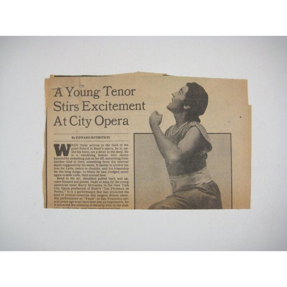 Pearl Fishers NY City Opera Fall 1980 Program Chryst Galan Kalba Robert LaFosse - Picture 5 of 5